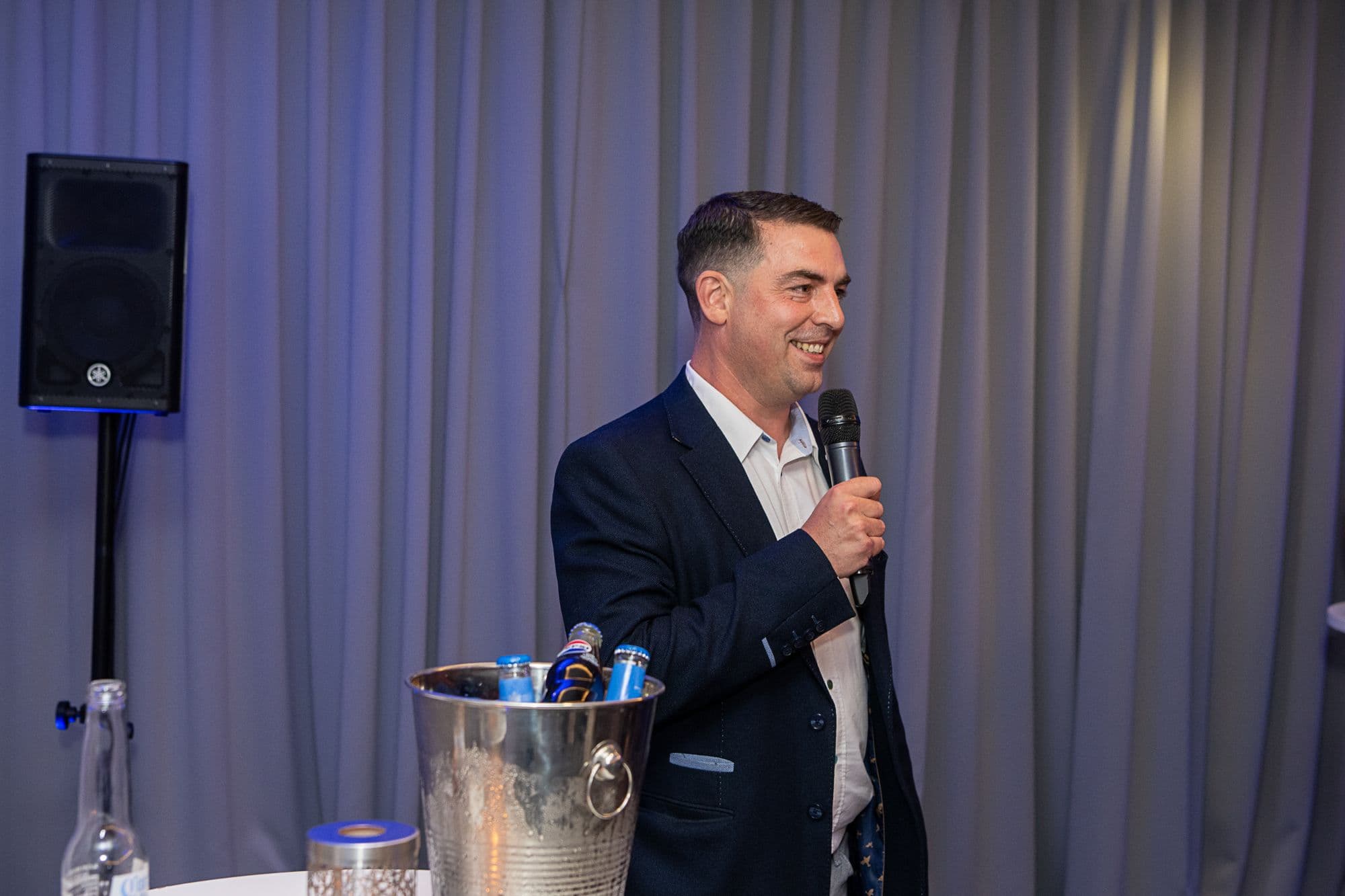 Adam Day hosting influencer event